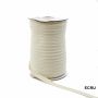 Decorative Cotton Tape, Herringbone, Ecru, width 10 mm (100 meters/roll) - 1