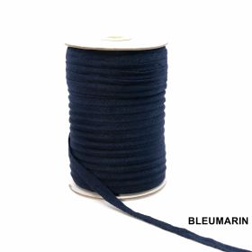 Decorare - Banda Decorativa Bumbac, Herringbone, Bleumarin, latime 10 mm (100 metri/rola)