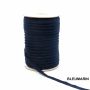 Decorative Cotton Tape, Herringbone, Navy, width 10 mm (100 meters/roll) - 1