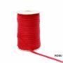 Decorative Cotton Tape, Herringbone, Red, width 10 mm (100 meters/roll) - 1