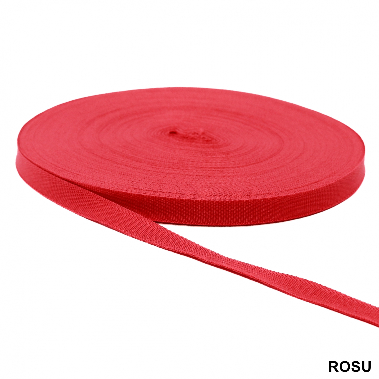 Banda Decorativa Poliester (RADU) Rosu, 10 mm (100 metri/rola)