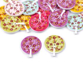 Wooden Decorative Buttons - Wooden Decorative Buttons (10 pcs/pack) Code: 120661