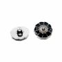 Shank Buttons with Rhinestones, 25 mm (50 pcs/pack) Code: W081/40 - 3