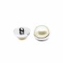 Nasturi Perla din Plastic cu Picior, 25 mm (50 bucati/pachet)Cod: 6311/40. Calitatea a-II-a ! - 4
