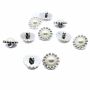 Pearl and Rhinestones Shank Buttons, 25 mm (50 pcs/pack) Code: W087/40 - 1