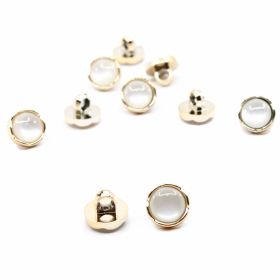 Metalized Buttons - Shank Buttons, 11 mm (100 pcs/pack) Code: KMH01