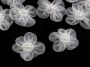 Decorative Organza Flower with Pearls, diameter 30mm (10 pcs/pack)Code: 390516 - 2