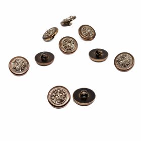 Tailoring - Metallized plastic buttons, Size 32L (144 pcs/pack) Code: 6631-0355