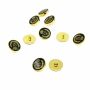 Metallized plastic buttons, Size 34L (144 pcs/pack) Code: 6632-0282 - 1