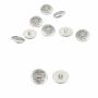 Metallized plastic buttons, Size 40L (144 pcs/pack) Code: 6631-0359 - 3