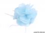 Textile Flower with Feathers, diameter 8-9 cm (2 pcs/pack) - 2