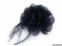 Textile Flower with Feathers, diameter 8-9 cm (2 pcs/pack) - 5