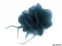 Textile Flower with Feathers, diameter 8-9 cm (2 pcs/pack) - 6