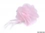 Textile Flower with Feathers, diameter 8-9 cm (2 pcs/pack) - 7