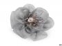 Organza Flower with Rhinestones, diameter 6-7 cm (2 pcs/pack) - 5