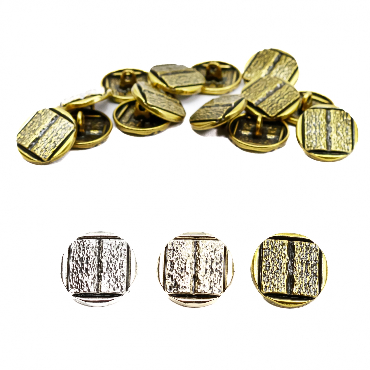 Metal Shank Buttons, Lin 36 (50 pcs/pack) Code: 6415/36