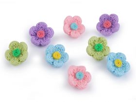 Buttons - Plastic Buttons, Flower, 3D, 17.3 mm (25 pcs/pack)Code: 120789