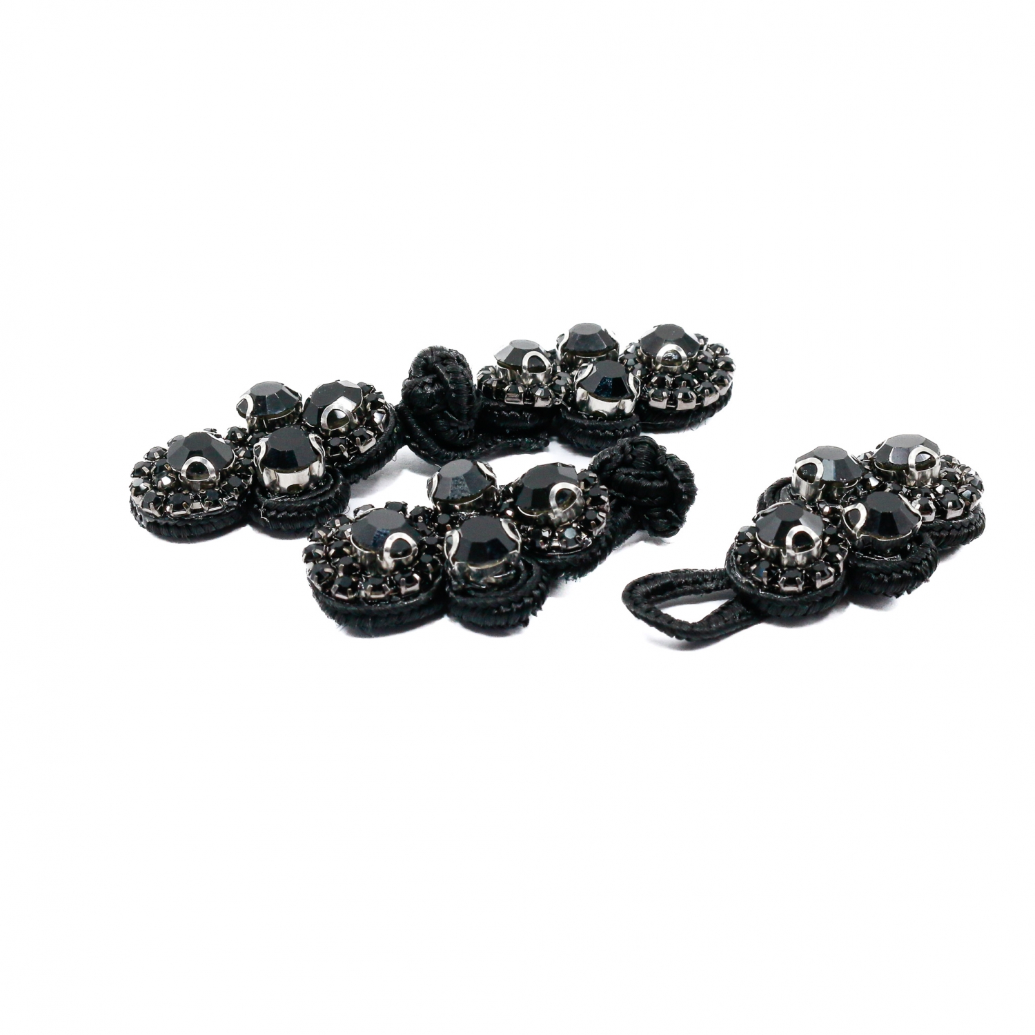 Brandemburg cu Cristale, lungime 7.6 cm (6 perechi/punga)Cod: BT1605