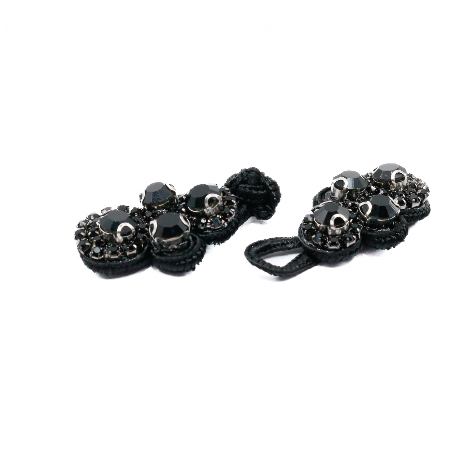 Brandemburg cu Cristale, lungime 7.6 cm (6 perechi/punga)Cod: BT1605 - 2