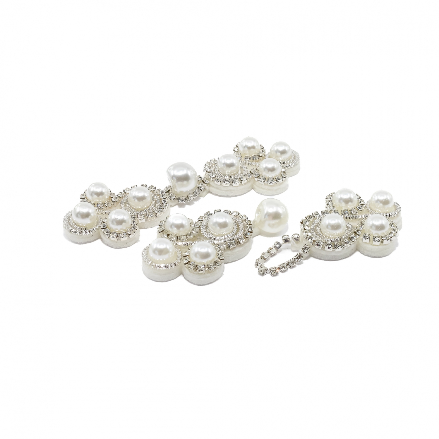 Brandemburg cu Cristale, lungime 8 cm (6 perechi/punga)Cod: BT1611