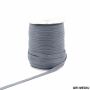 Banda Decorativa Bumbac, Herringbone, Gri Mediu, latime 10 mm (100 metri/rola) - 1