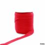 Decorative Cotton Tape, Herringbone, Red, width 20 mm (50 meters/roll) - 1