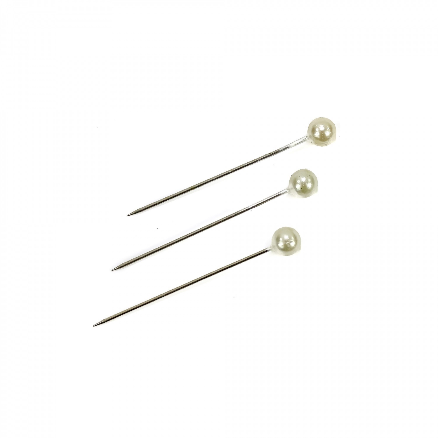 Bolduri cu Cap din Plastic, Albe, Asortate, Lungime 46 mm (36 rozete/cutie)  - 6