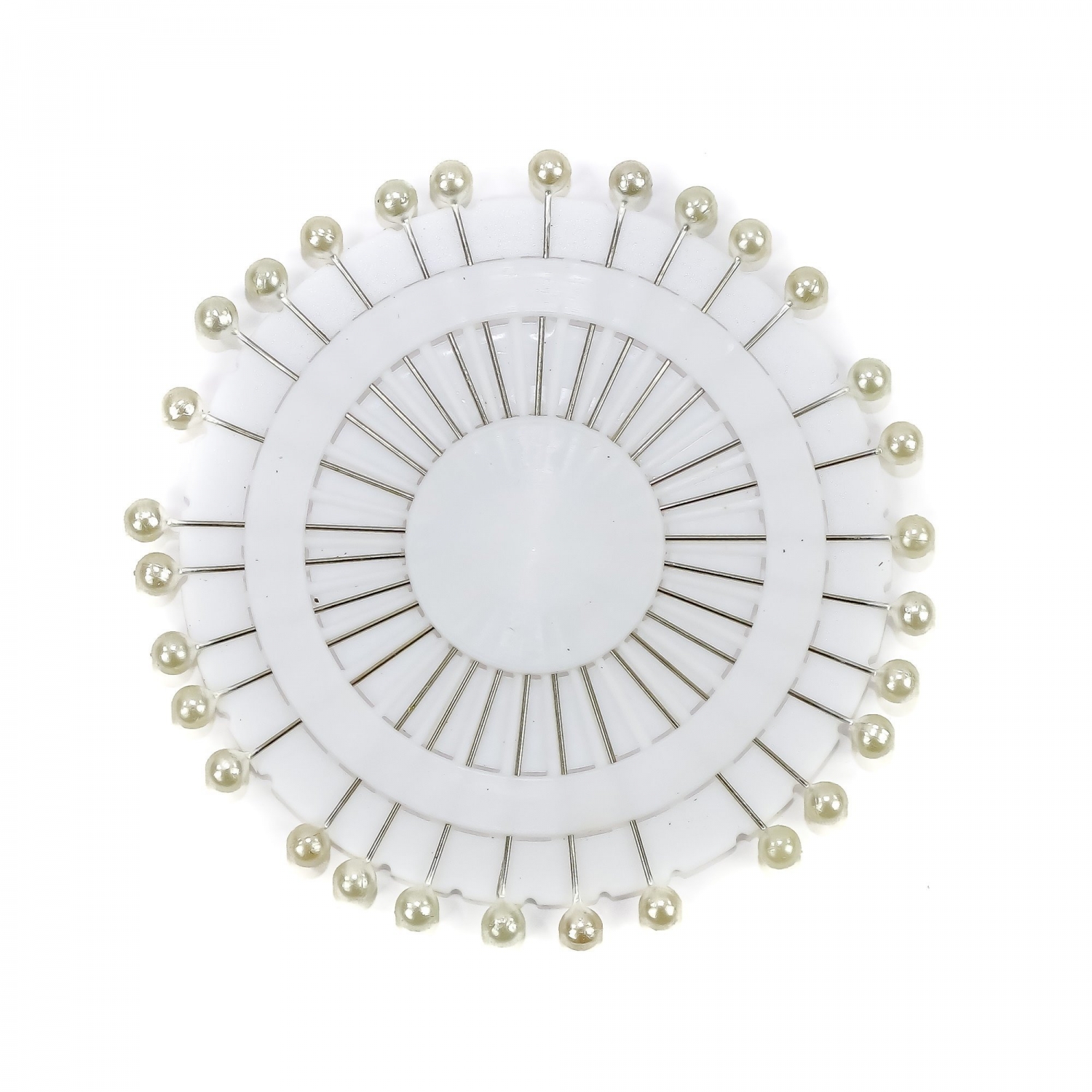 Bolduri cu Cap din Plastic, Albe, Asortate, Lungime 46 mm (36 rozete/cutie)  - 7