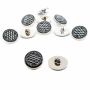 Nasturi Metalizati, cu Picior, din Plastic, 18 mm (100 bucati/pachet)Cod: BR370 - 1