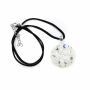 Pandantiv din Sticla, Floare, Alb, 31 mm (1 set)Cod: 360051 - 2