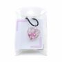 Pandantiv din Sticla, Model Inima, Roz, 21 x 21 mm (1 set)Cod: 100716 - 1