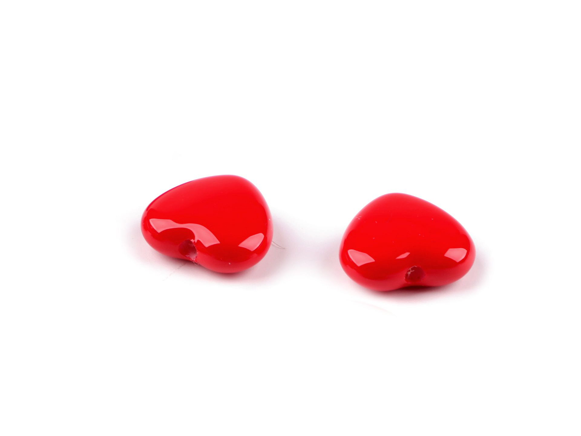 Margele din Plastic, Inima, 12x13 mm (10 bucati/pachet)Cod: 340561 - 2