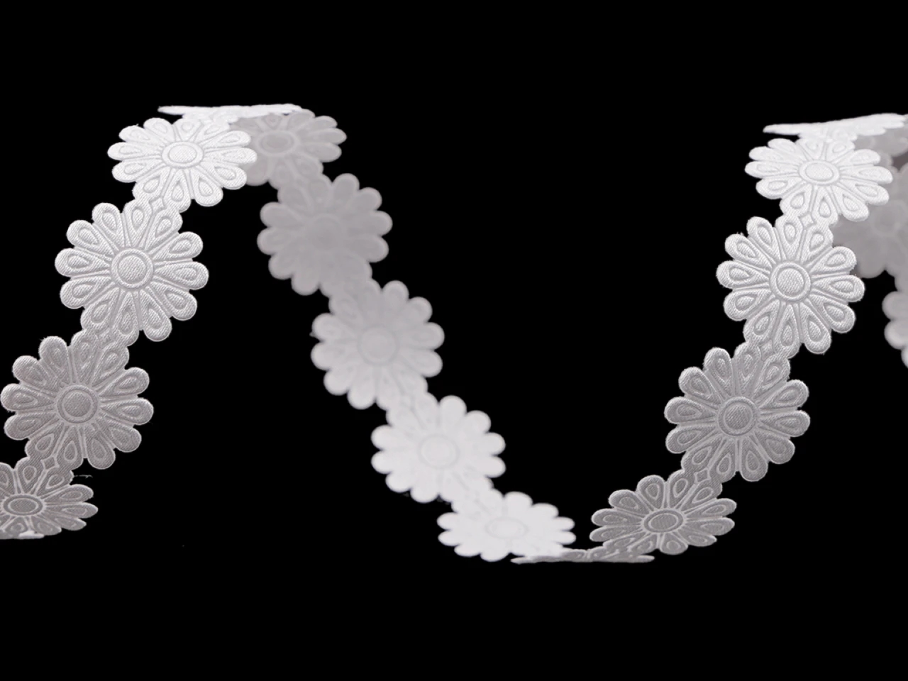Panglica Satinata cu Model Floral, latime 20 mm (22.50 metri/rola)Cod: 520377 - 2