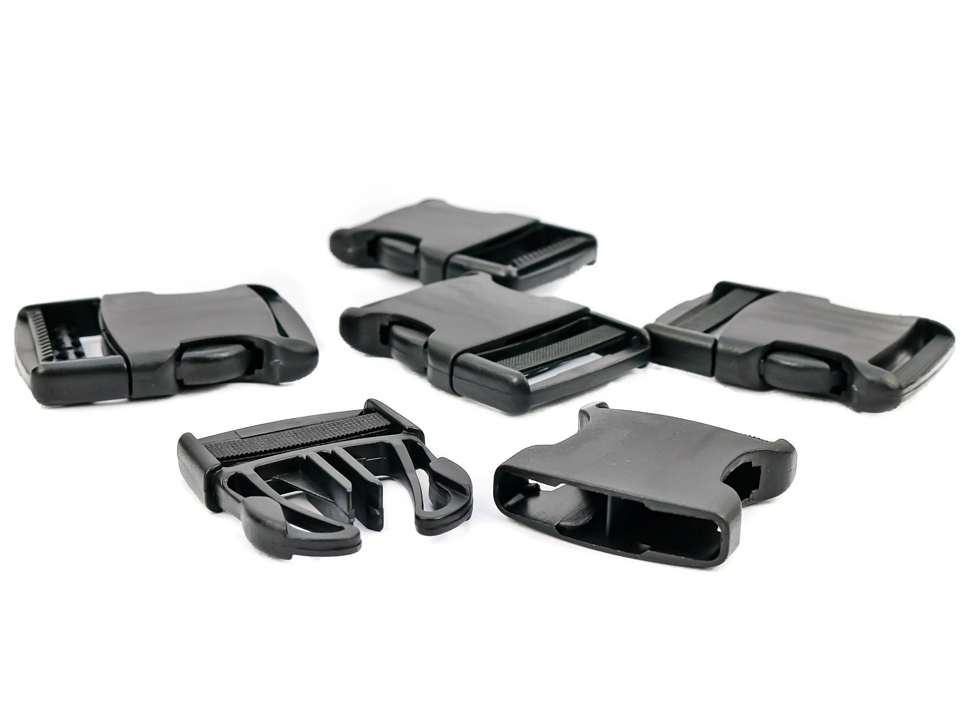 Plastic Trident Buckle, 30 mm, Black (125 pcs/pack)