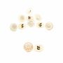 Plastic Metallized Shank Buttons, Lin 24 (100 pcs/pack) Code: KM403 - 1