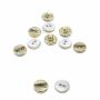 Plastic Metallized Buttons with 2 Holes, Lin 18 (100 pcs/pack) Code: HD573 - 1
