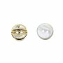 Plastic Metallized Buttons with 2 Holes, Lin 18 (100 pcs/pack) Code: HD573 - 2