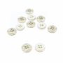 4 Holes Plastic Metallized Buttons, Lin 18 (100 pcs/pack) Code: HD566 - 1