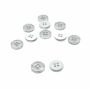 Nasturi Metalizati, cu 4 Gauri, din Plastic, Lin 18 (100 bucati/pachet) Cod: HD601 - 1
