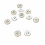 4 Holes Plastic Metallized Buttons, Lin 18 (100 pcs/pack) Code: HD607 - 1