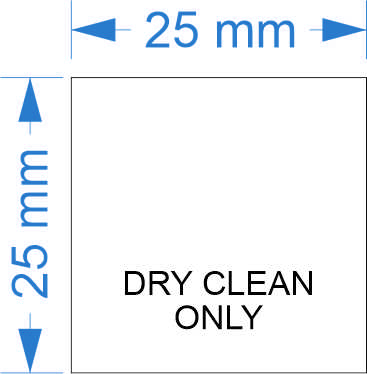 Composition Labels DRY CLEAN ONLY (1000 pcs/pack)  - 2