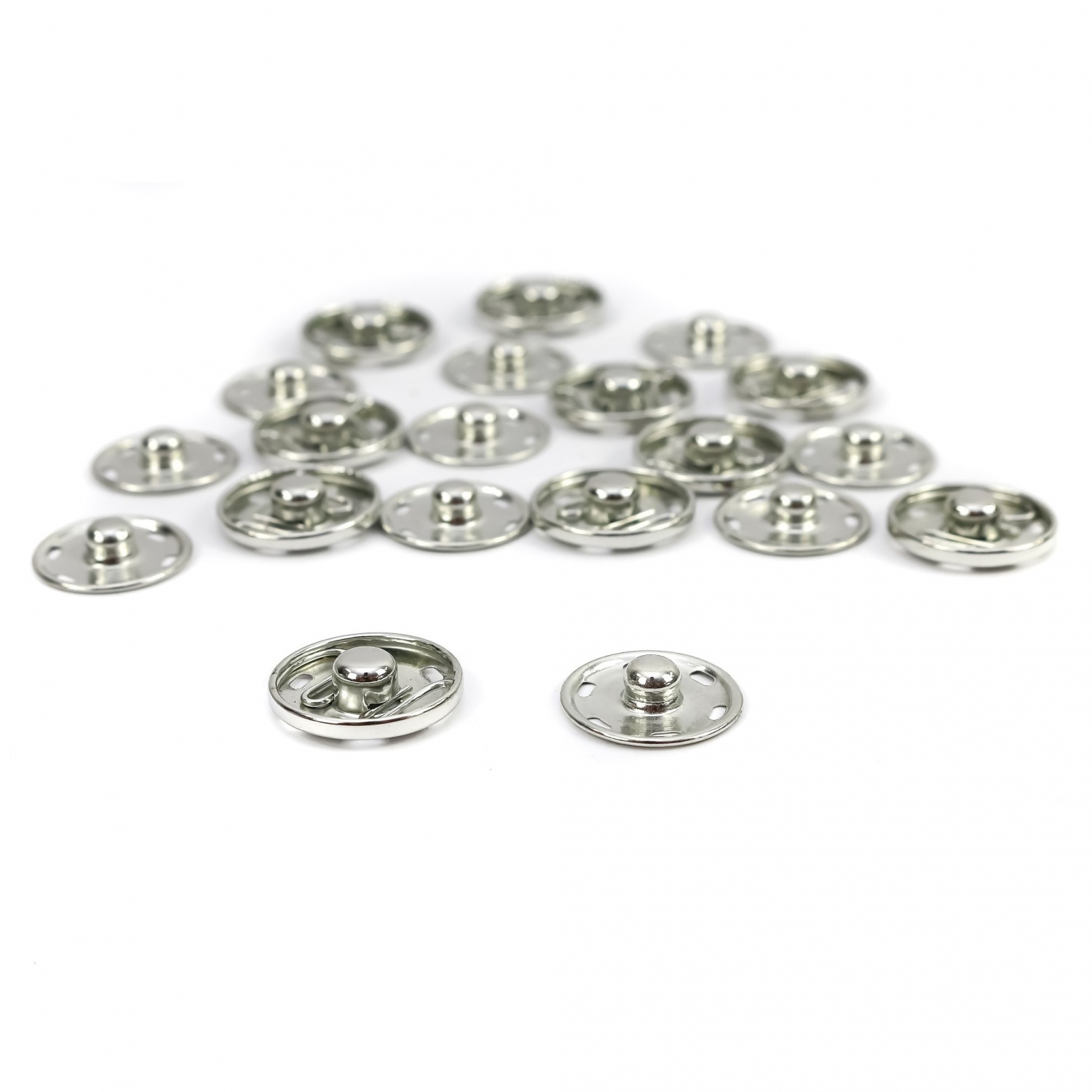 Metal Sew-on Snaps, 19 mm (200 sets/box)