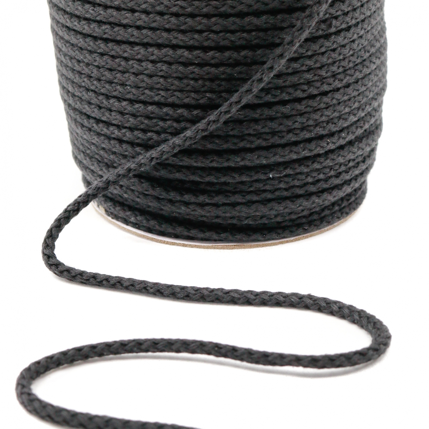 Black Cotton Cord (100 m/roll) - 2