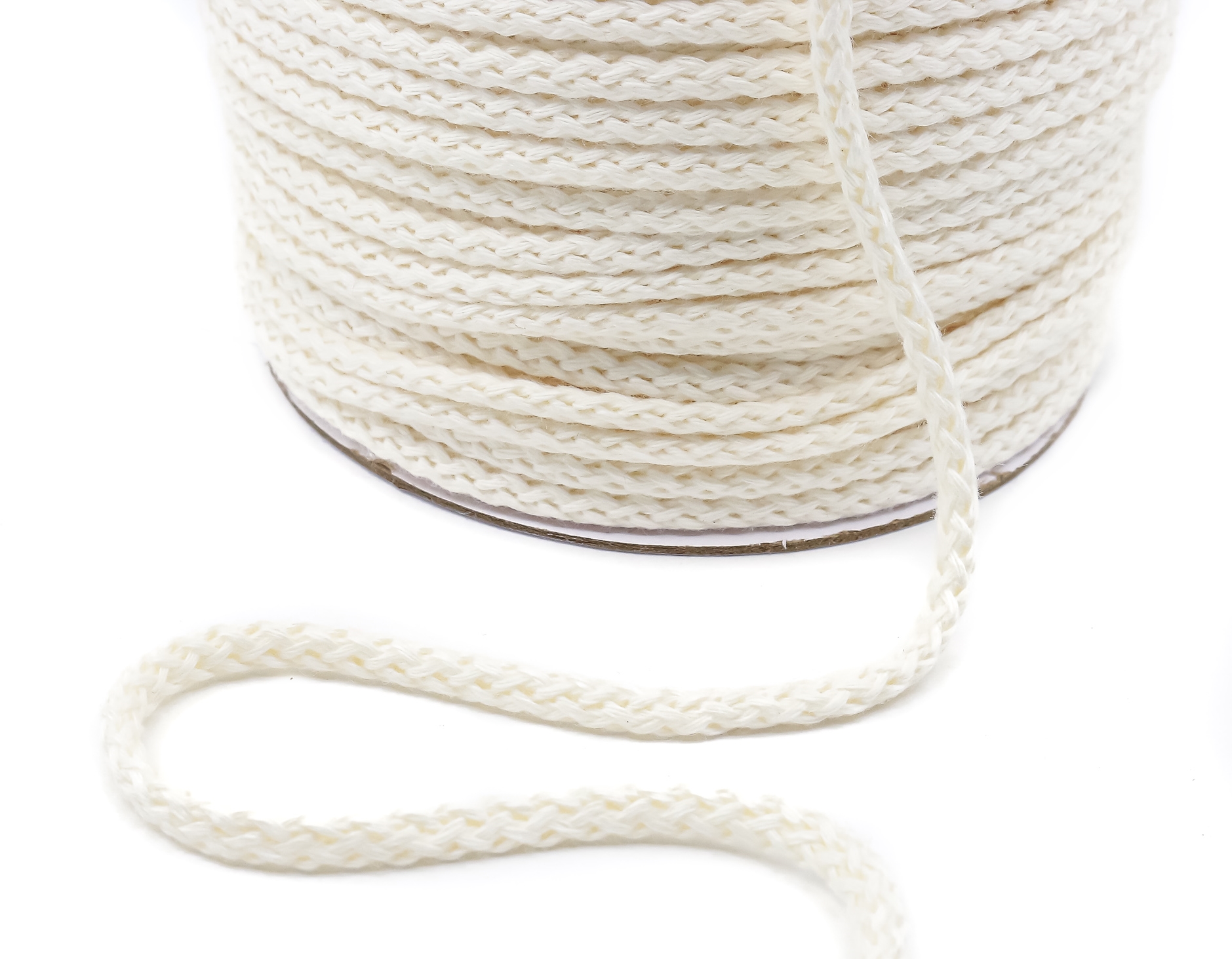 Snur Bumbac 4mm, Crem (100 m/rola) - 2