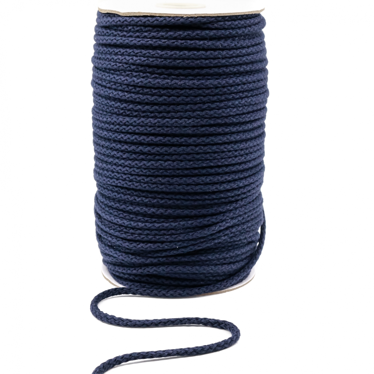 Snur Bumbac 4mm, Bleumarin (100 m/rola)