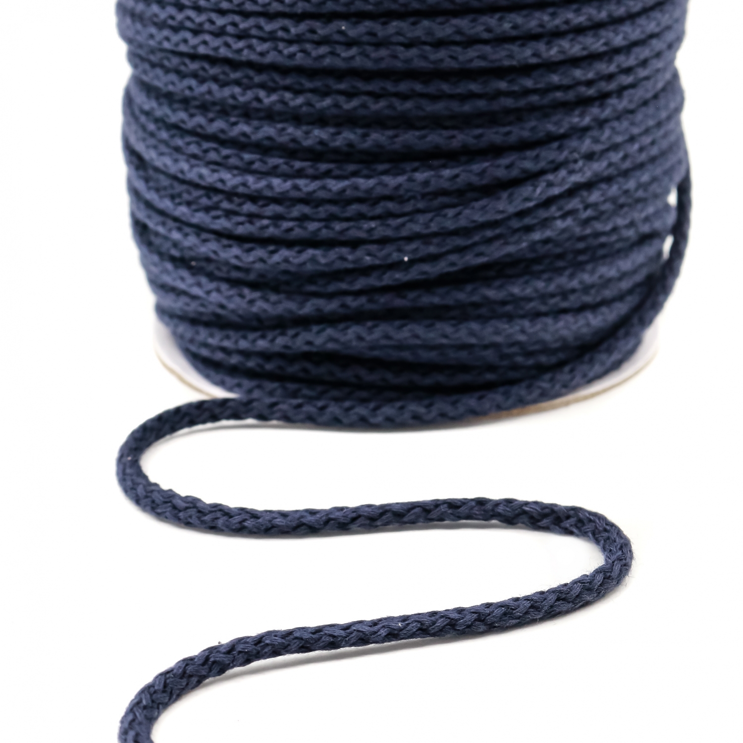 Snur Bumbac 4mm, Bleumarin (100 m/rola) - 2