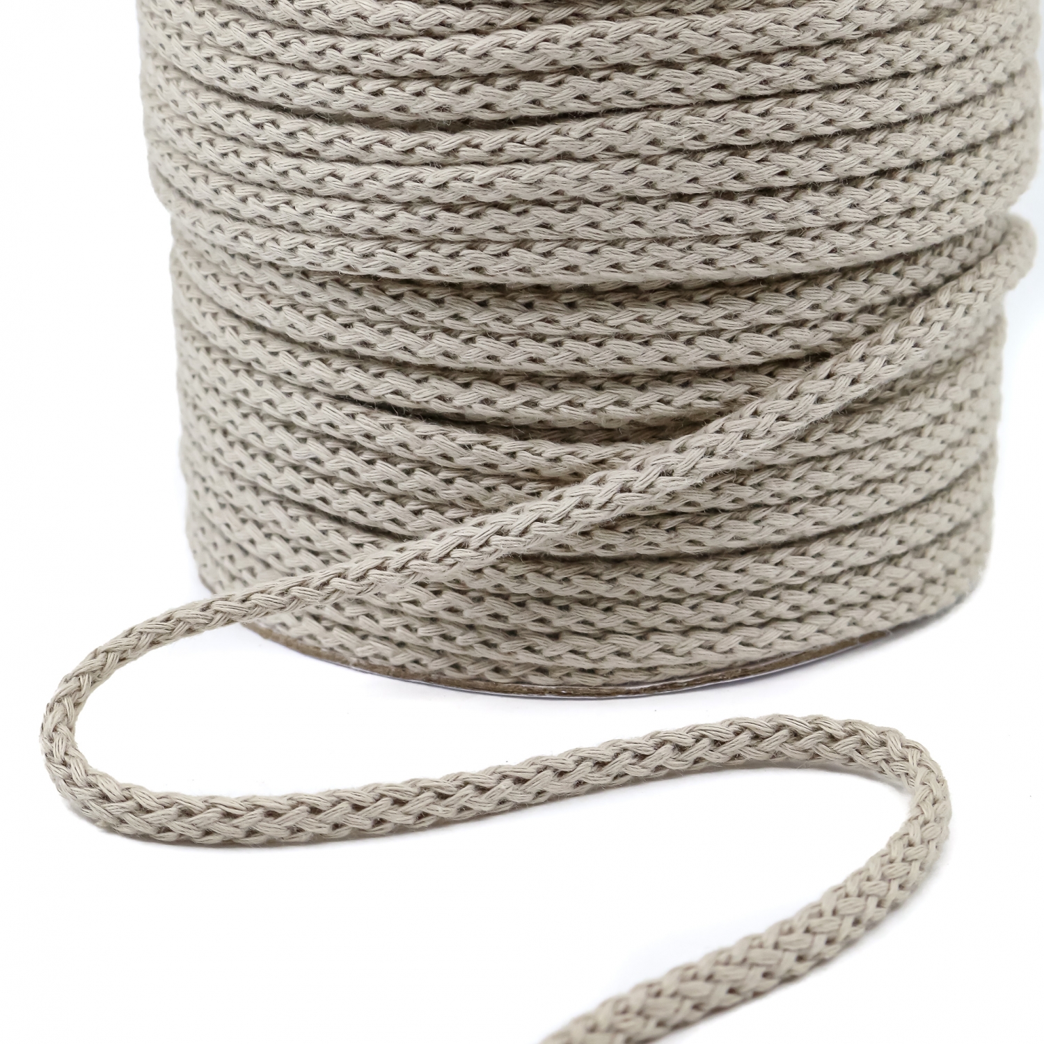 Snur Bumbac 4mm, Bej (100 m/rola) - 2