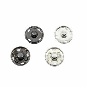 Capse Magnetice, 18 mm, Argintiu (10 seturi/cutie) - Capse de Cusut din Metal, 17 mm, Argintiu, Gun metal, Negru (200 seturi/cutie)