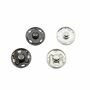 Metal Sew-on Snaps, 17 mm, Silver, Gun-metal, Black (200 sets/box) - 1