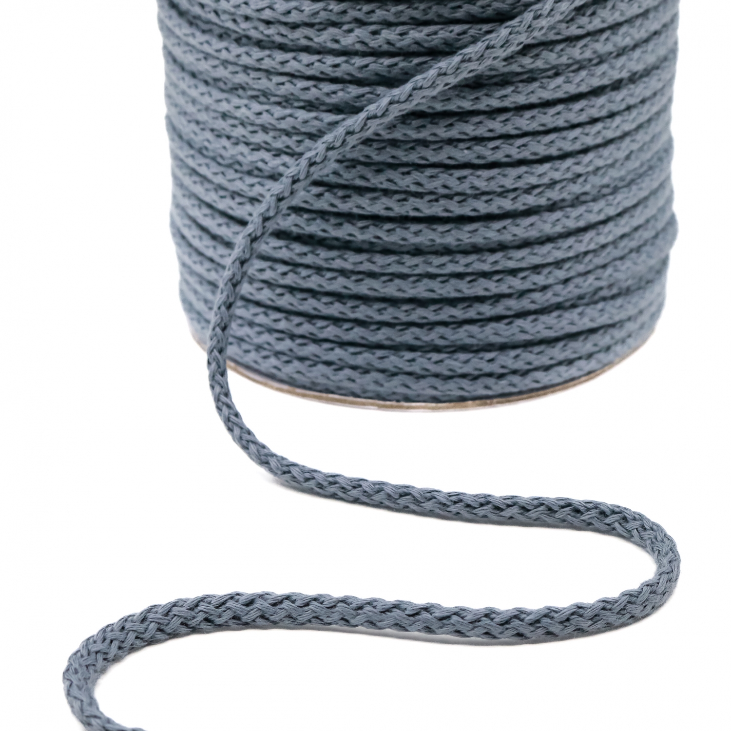 Snur Bumbac 4mm, Gri Mediu (100 m/rola) - 2